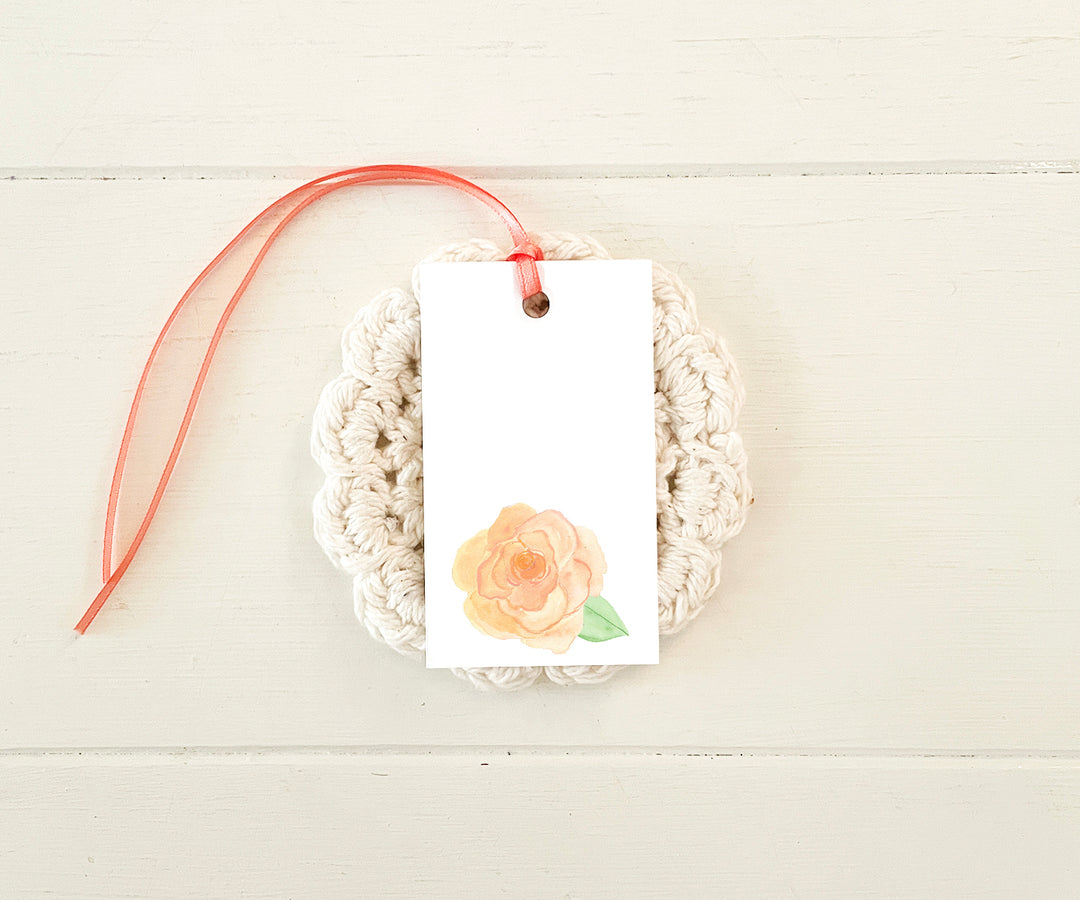 Peach Rose Gift Tags
