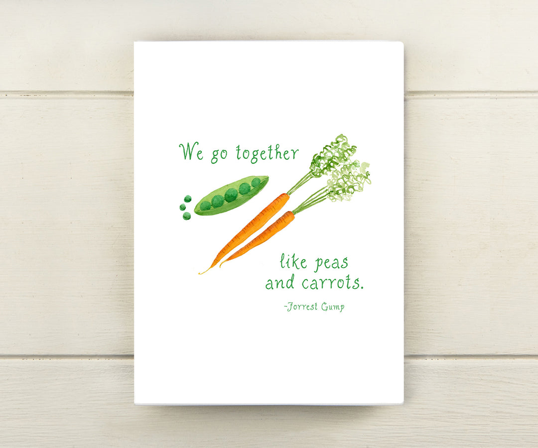 Peas and Carrots Quote Card