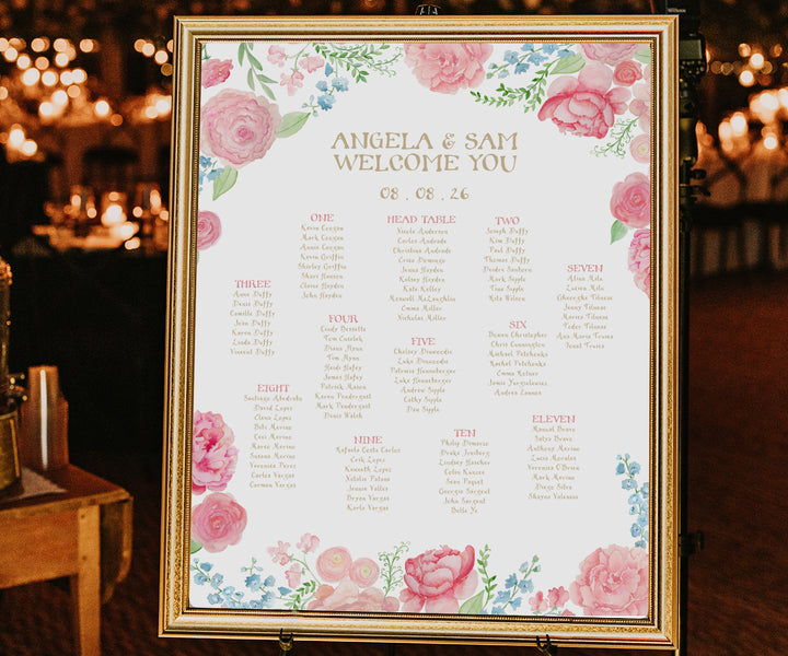 Peony Bouquet Seating Chart