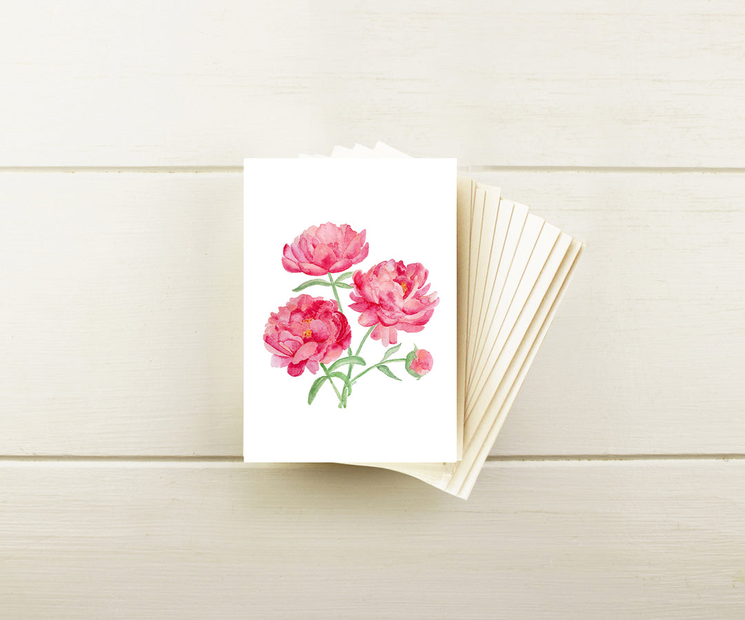 Peony Bouquet Note Cards