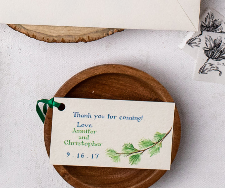 Pine Bough Favor Tags