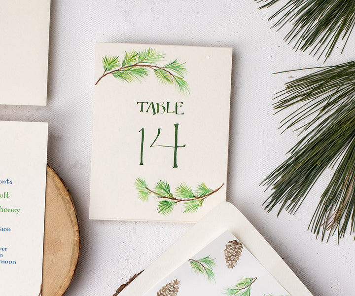 Pine Bough Table number