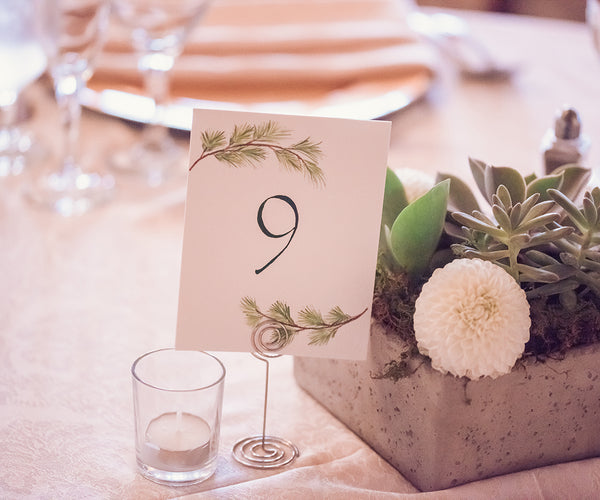 Pine Bough Table number Elusive Photography