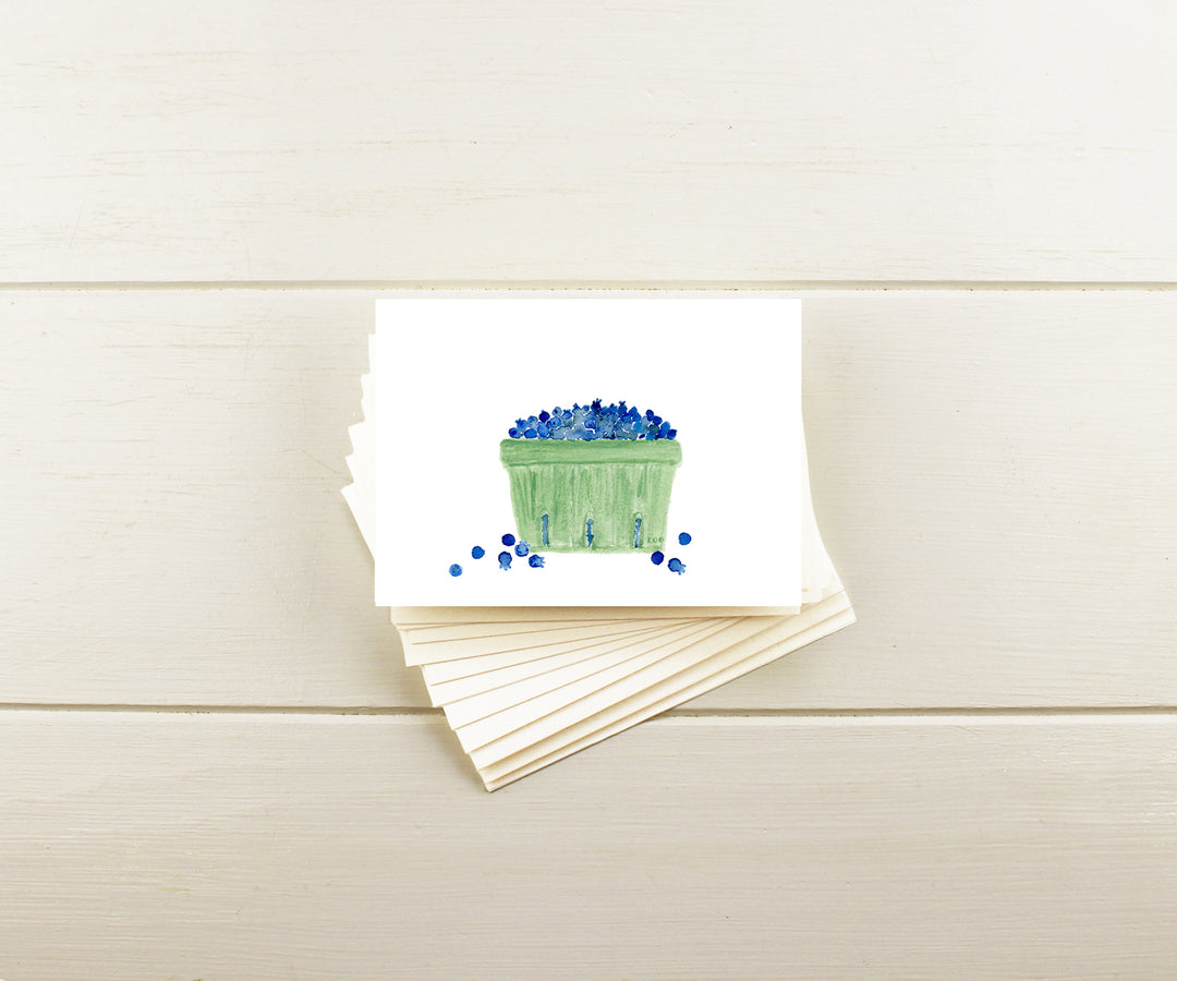 Pint of Blueberries Note Cards