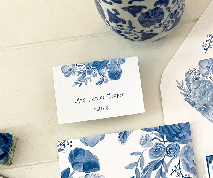 Floral Chinoiserie Place Card
