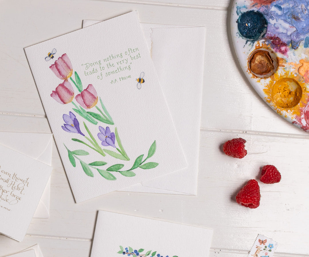 Pooh Doing Nothing Card