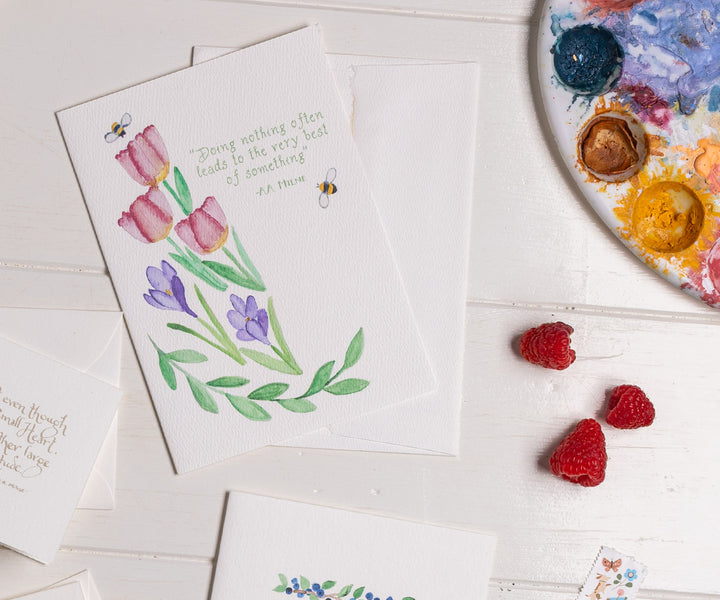 Pooh Doing Nothing Card