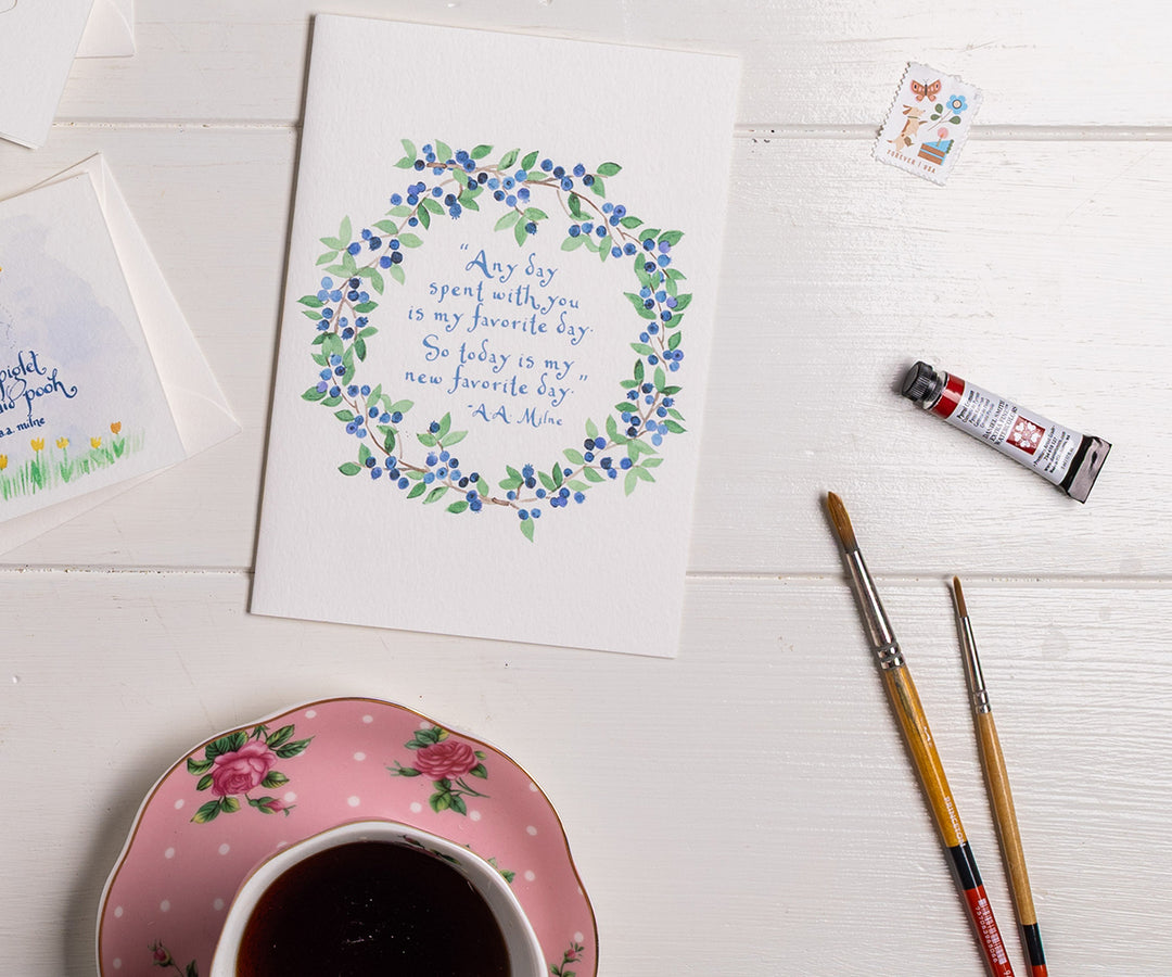 Pooh Favorite Day Quote Card