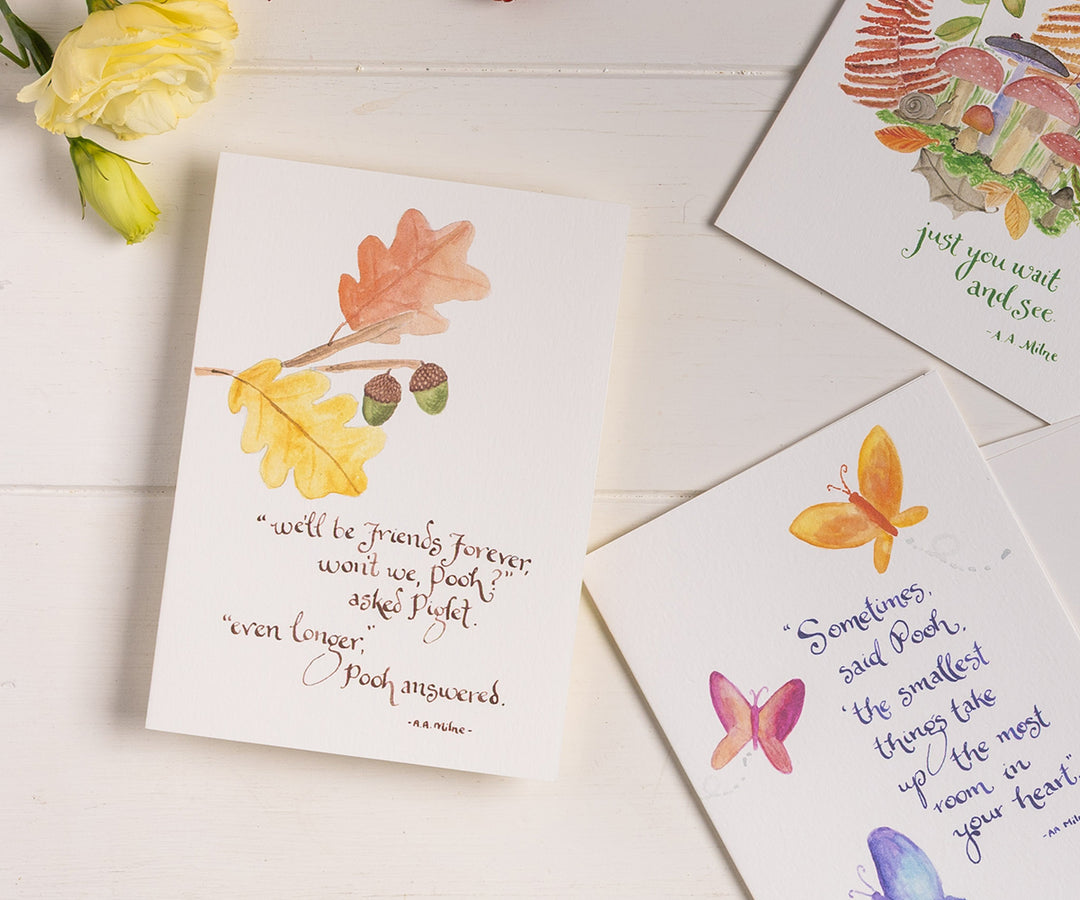 Pooh Friends Forever Quote Card