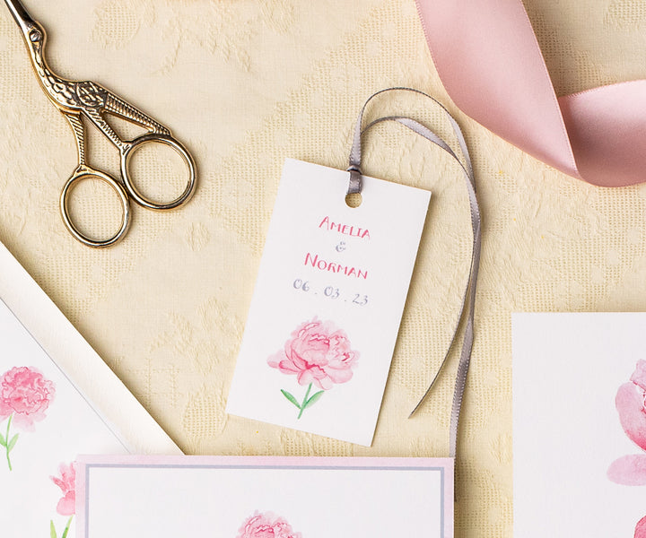 Pretty Peony Favor Tags