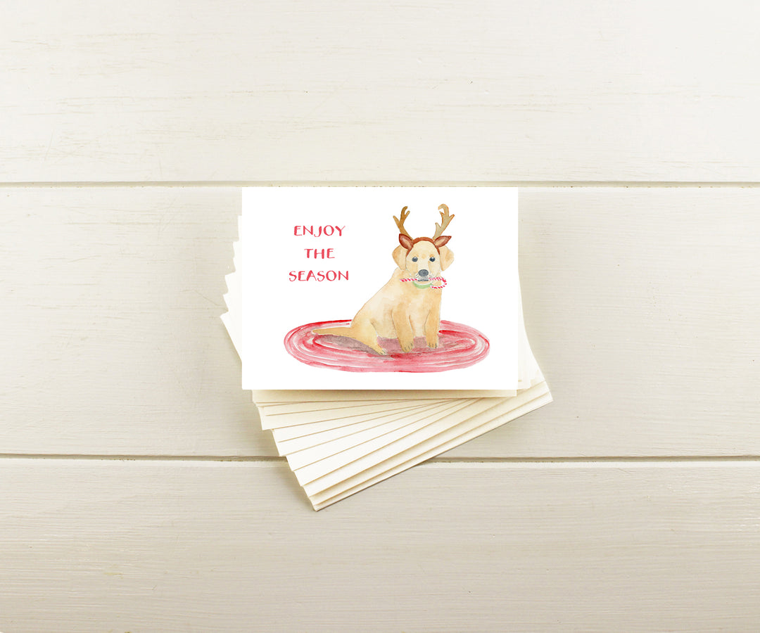 Cute Puppy in Disguise Holiday Note Cards