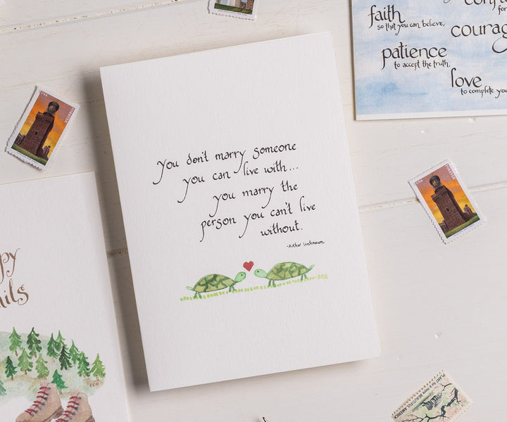 Turtles Marriage Quote Card