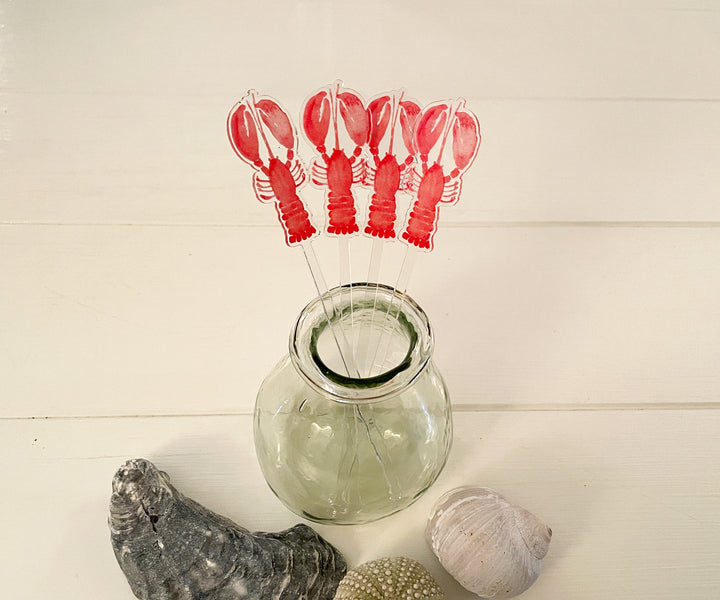 Classic Red Lobster Acrylic Stir Sticks