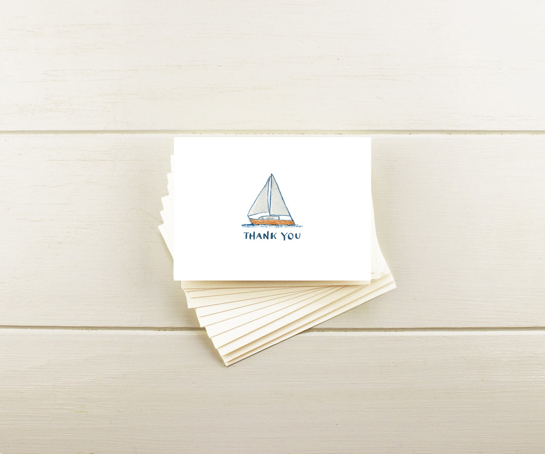 Sailboat Thank You Note Cards