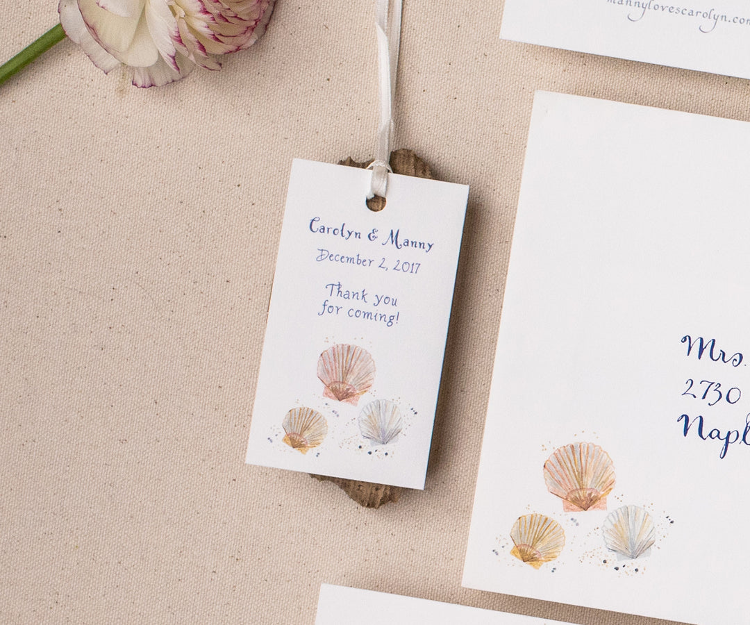 Scallop Shell Favor Tags