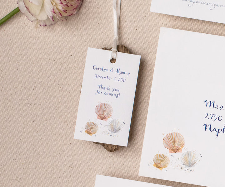 Scallop Shell Favor Tags