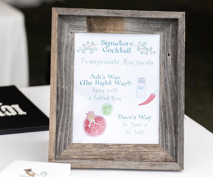 custom signature drink sign