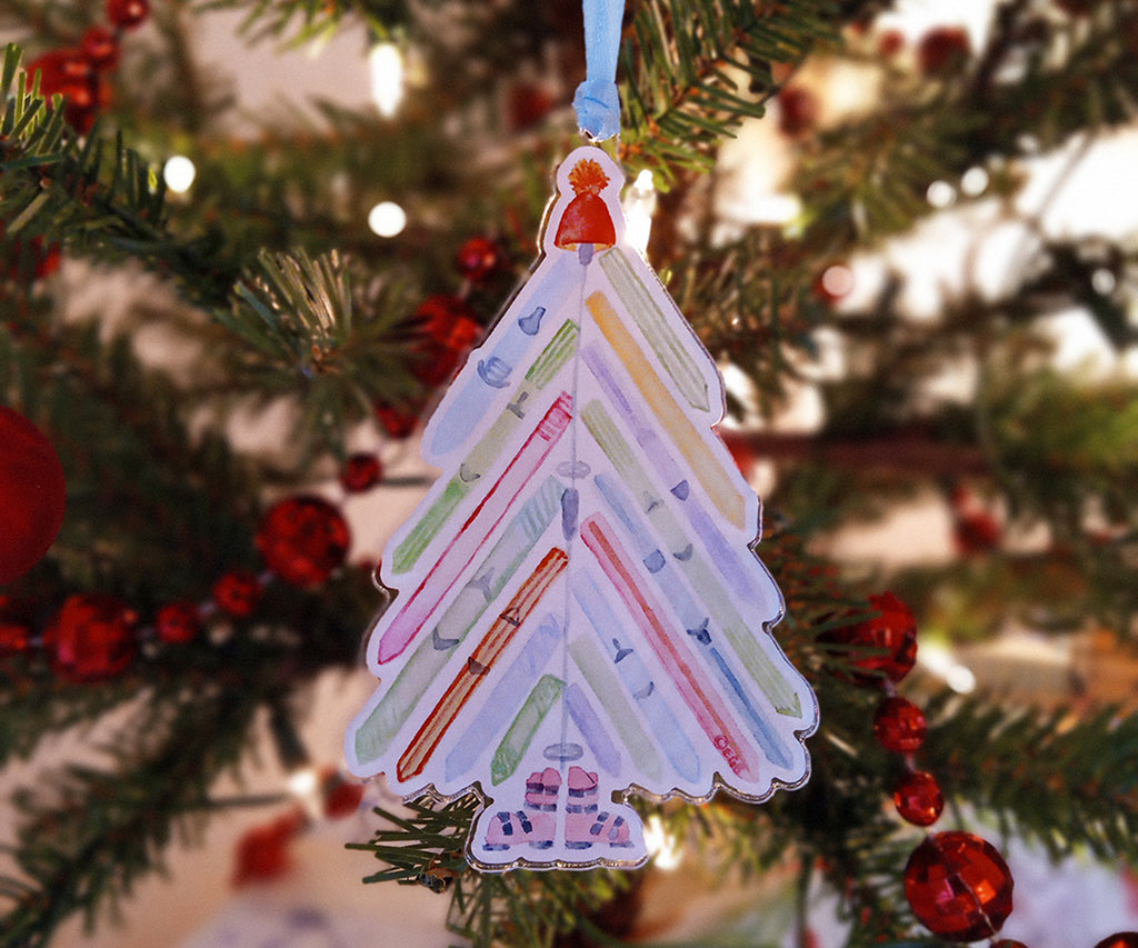 Ski Tree Ornament