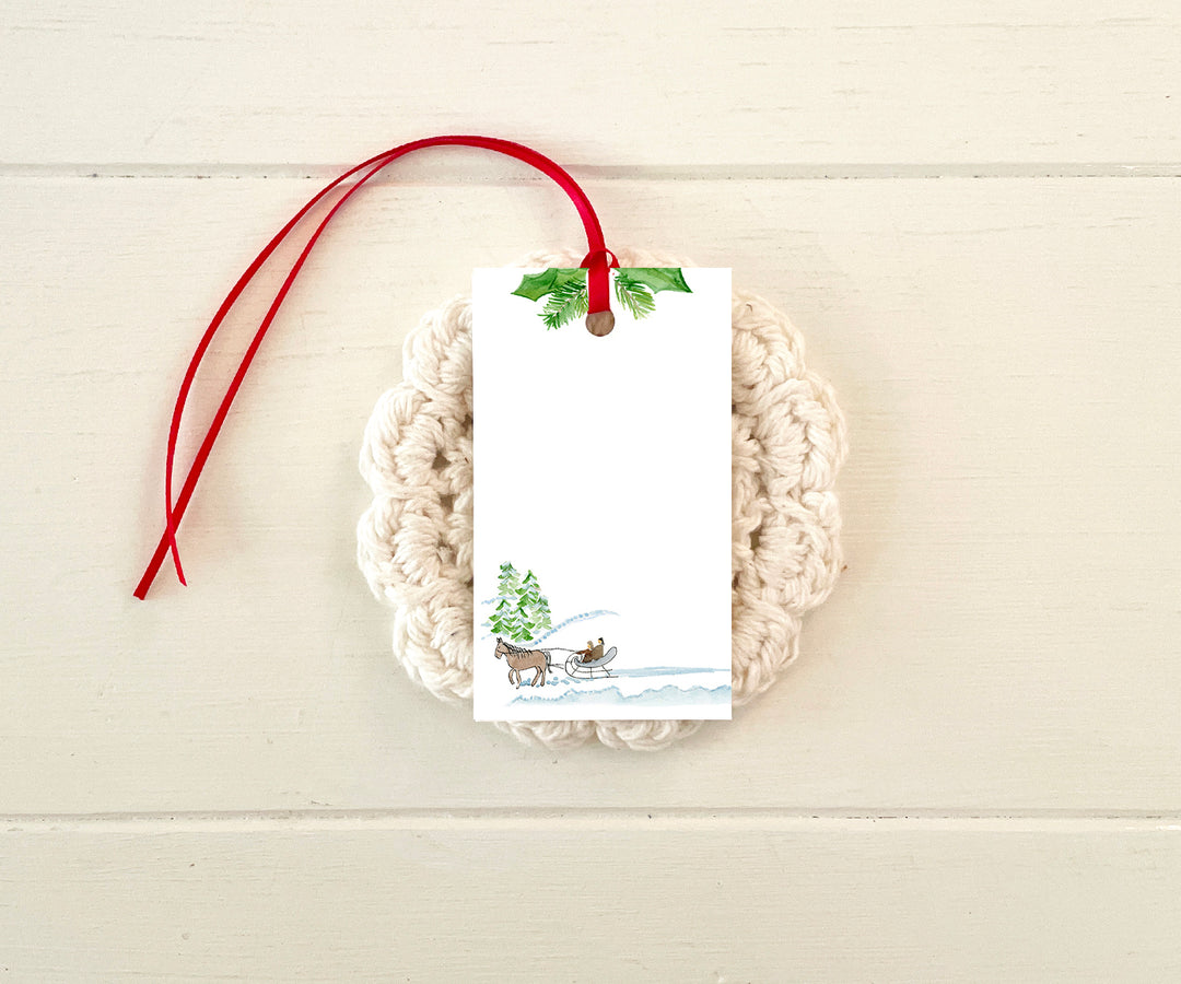Sleigh Ride Holiday Gift Tags
