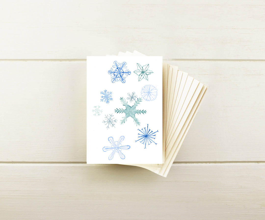 Snowflake Notes Snowflakes Note Cards – El's Cards