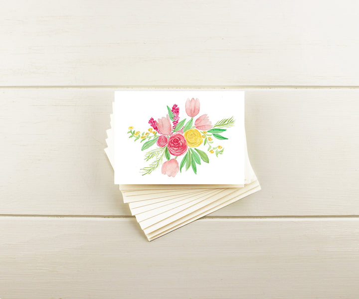 Spring Mixed Flowers Note Cards