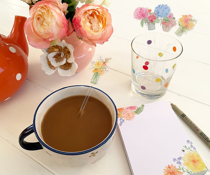 Spring Bouquet Acrylic Stir Sticks