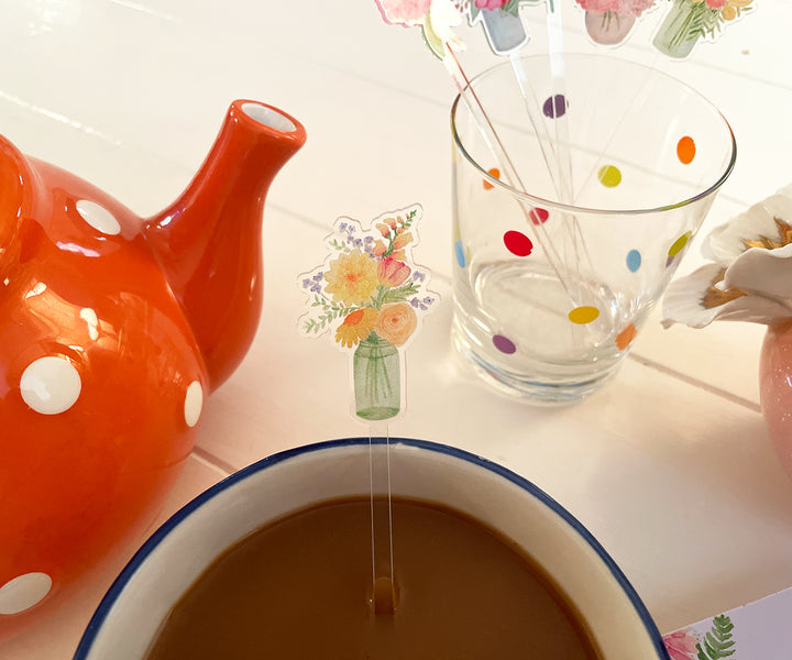 Spring Bouquet Acrylic Stir Sticks