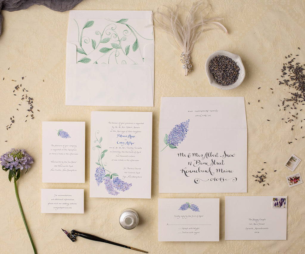 Spring Lilac Wedding invitation