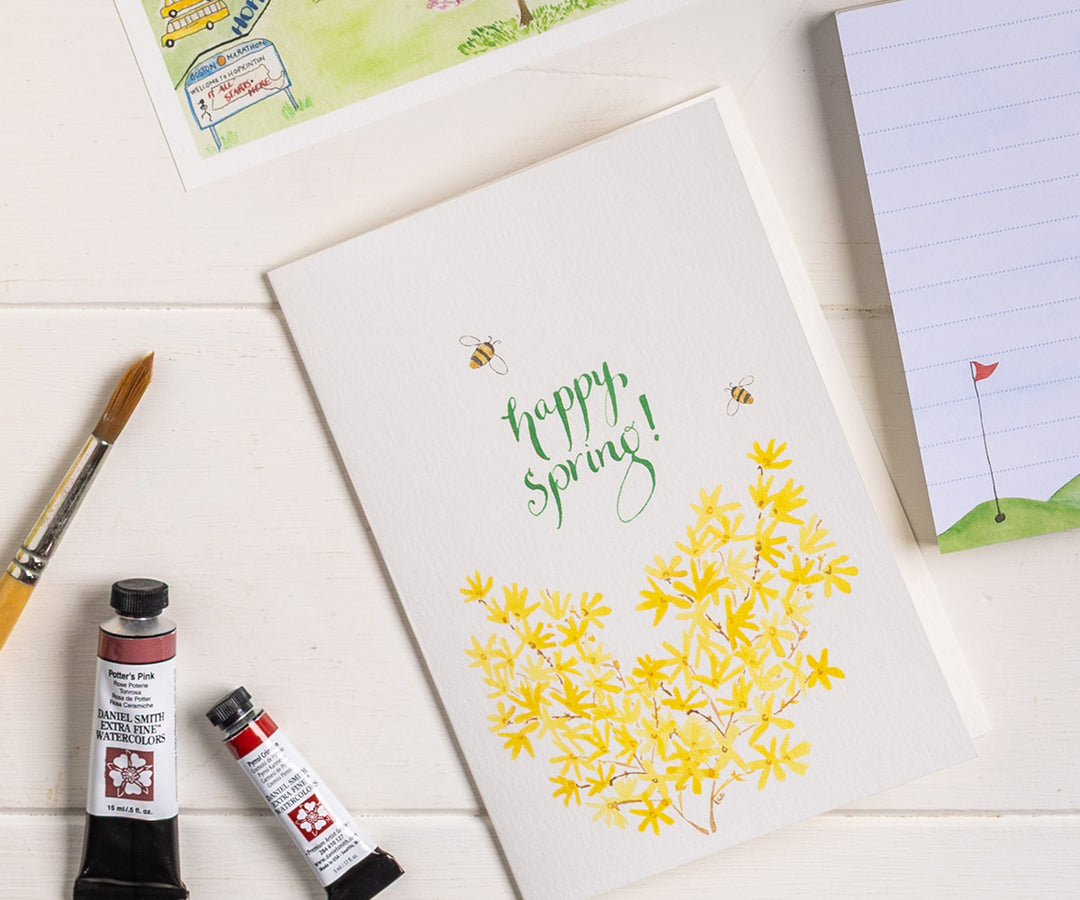 Forsythia Spring Card