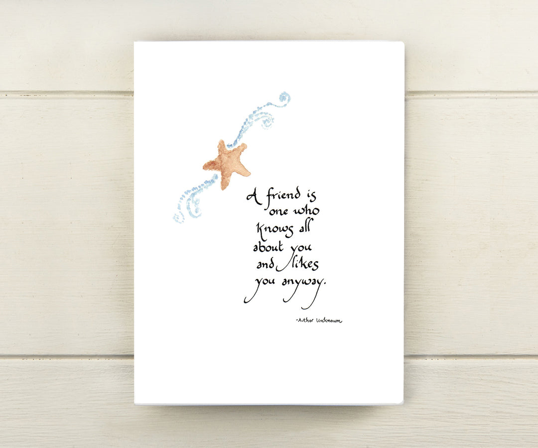 Starfish Friend Quote Card