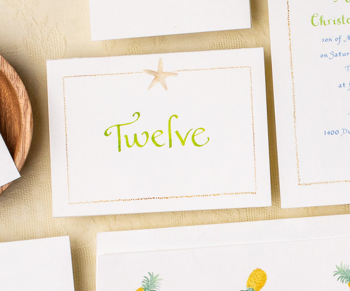 Tropical Starfish Table Number