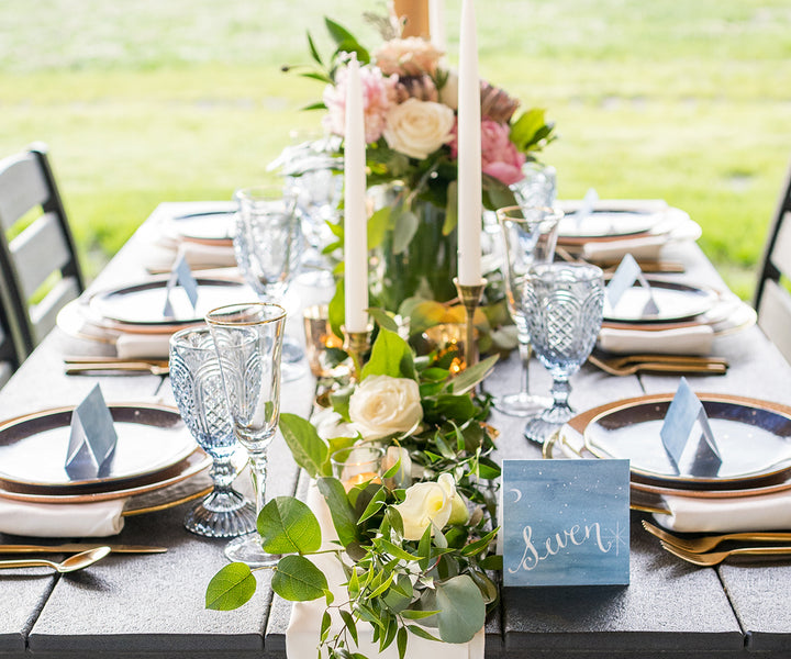 Starry night table number Two Adventurous Souls Photography