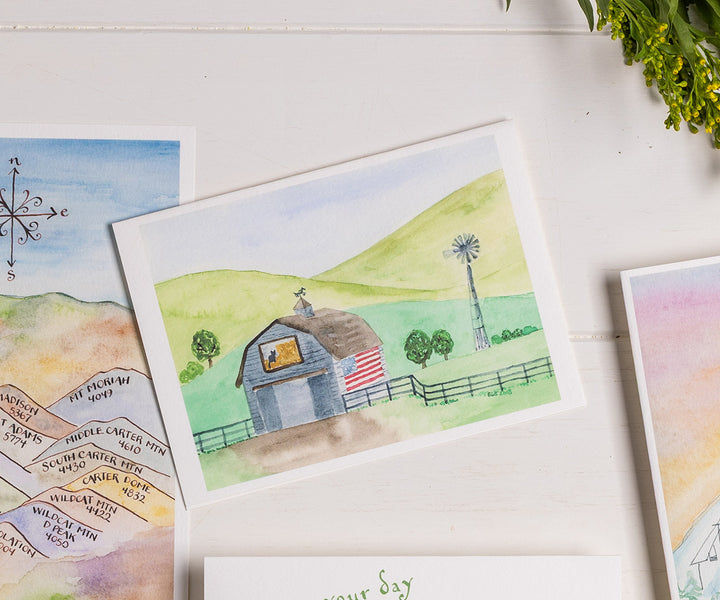 American Farm Scene Card