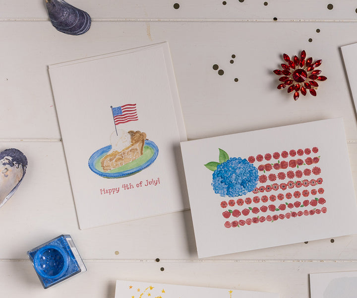 Apple Pie 4th of July Card