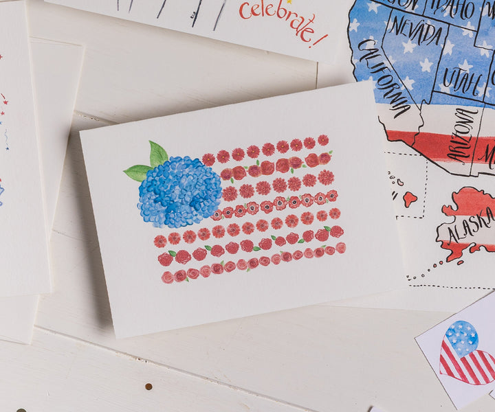 Floral Flag Card