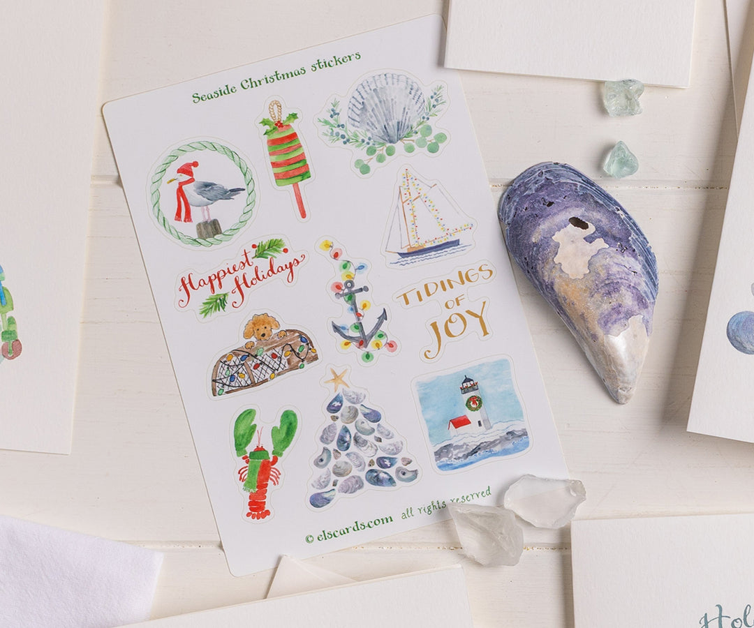 Seaside Christmas Sticker Sheet