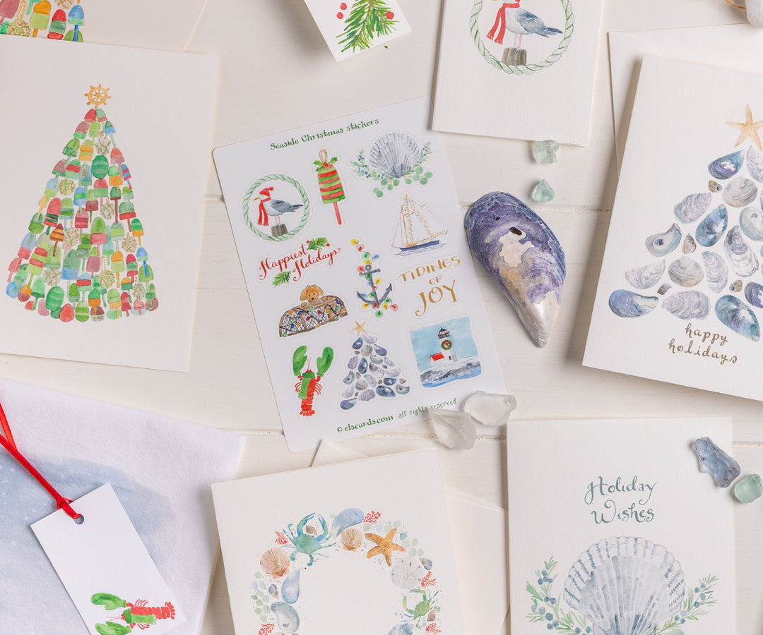 Seaside Christmas Sticker Sheet