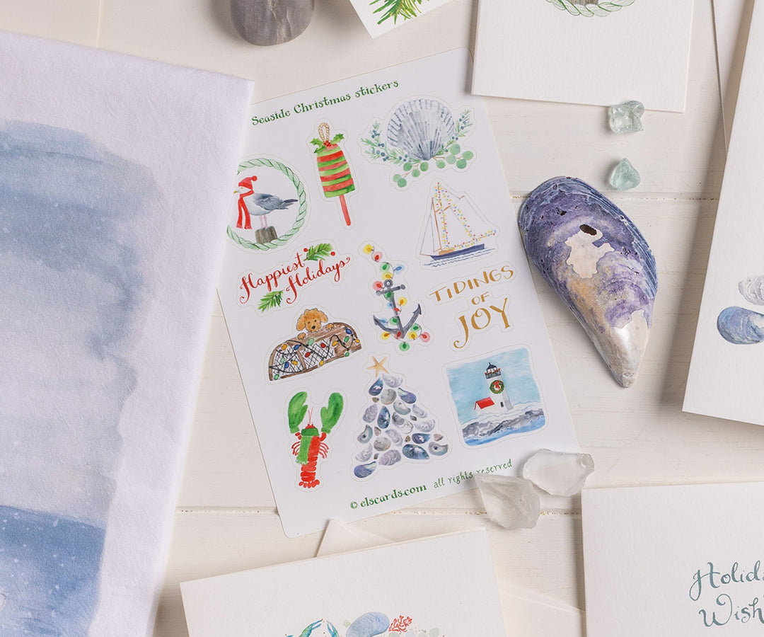 Seaside Christmas Sticker Sheet
