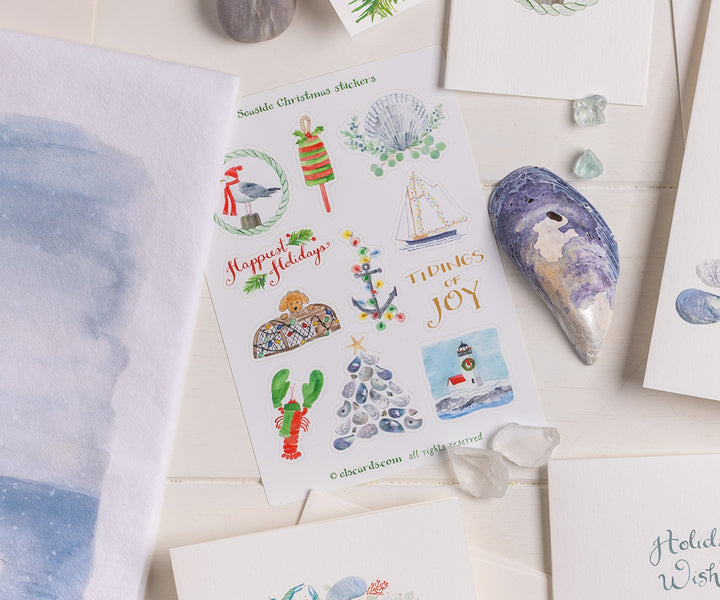Seaside Christmas Sticker Sheet