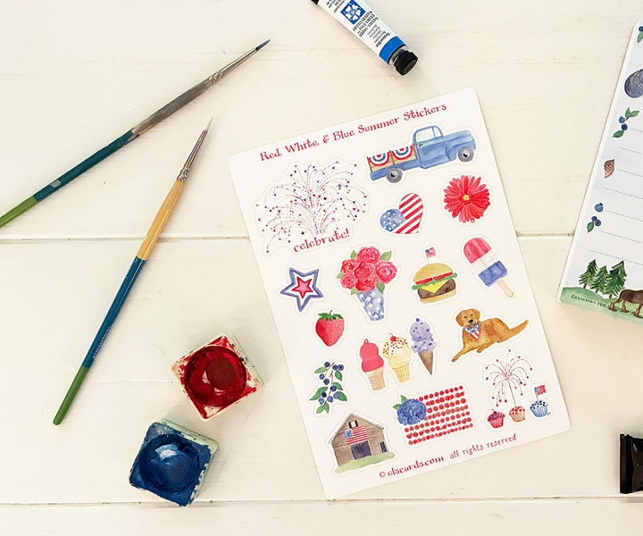 Red, White, & Blue Sticker Sheet