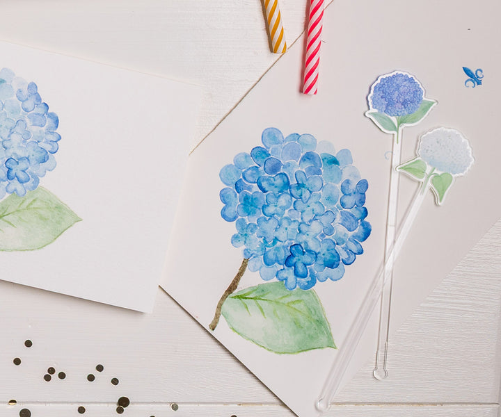Colorful Hydrangeas Stir Sticks