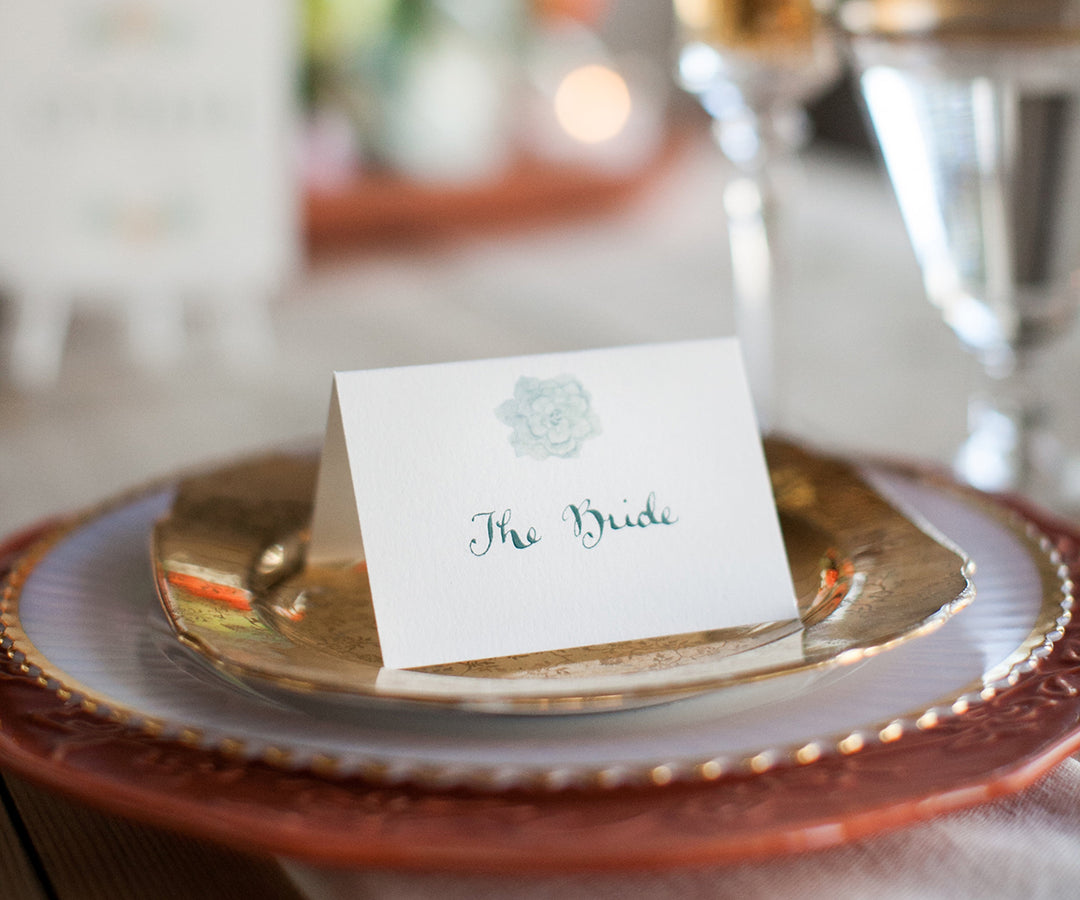 succulent place cards Succulent Place Card – El's Cards