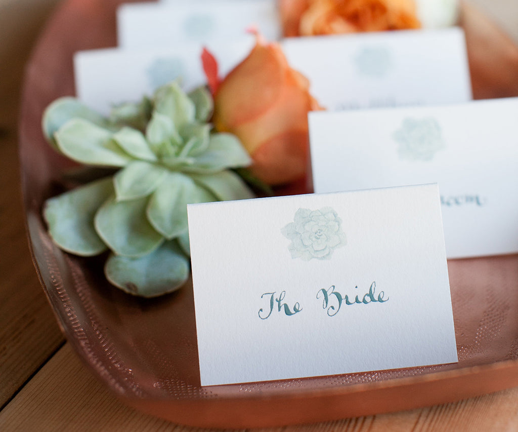 succulent escort cards Succulent Place Card – El's Cards