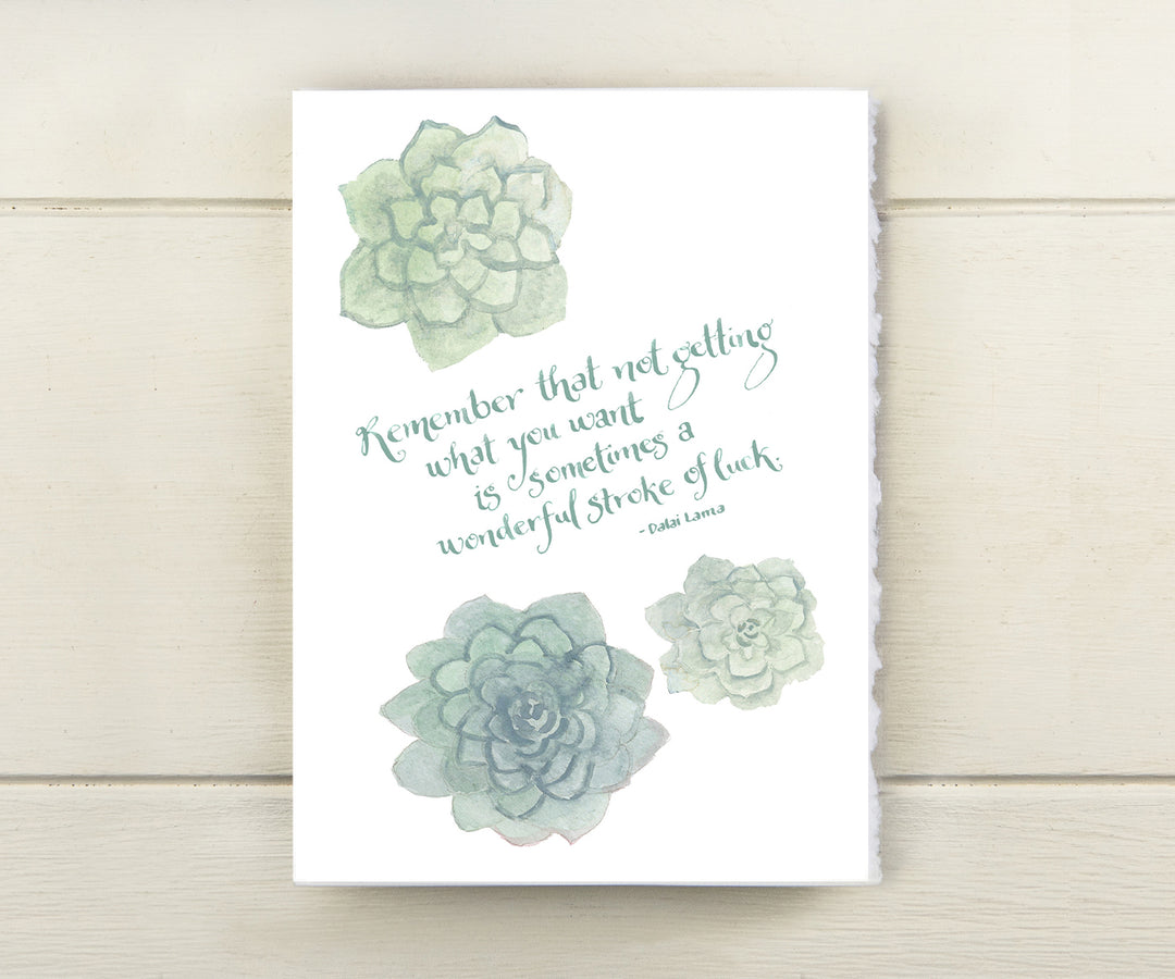 quotes about succulents Succulents Dahli Lama Quote Card