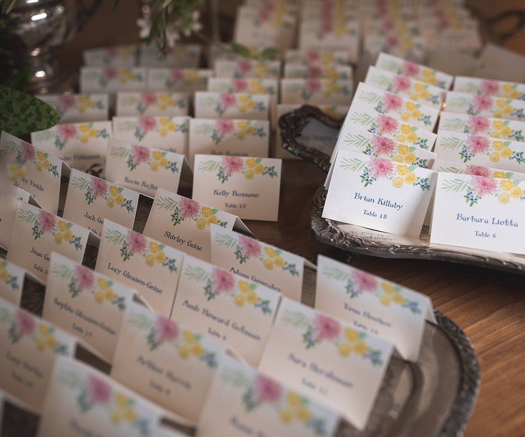 Summer Flowers & Berries place card photo by North Glow Photography