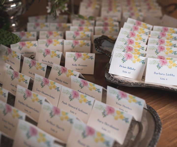 Summer Flowers & Berries place card photo by North Glow Photography