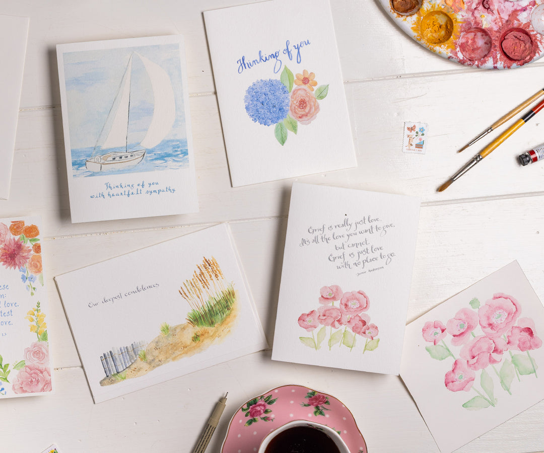 Red Poppies Sympathy Card