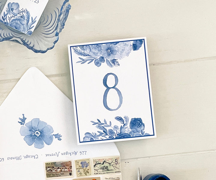 Floral Chinoiserie Table Number