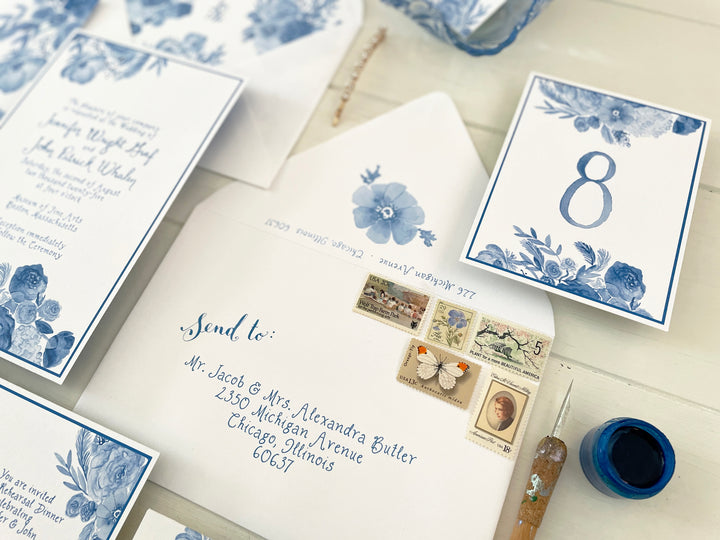 Floral Chinoiserie Table Number