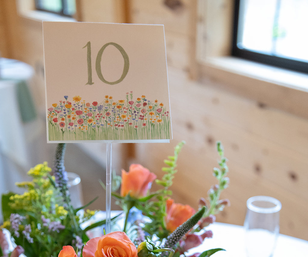 wildflower table number by Dee Renee Photo
